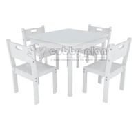 Nashow LMMS-005 New Design Modern Natural White Wooden Kids Tables and chairs