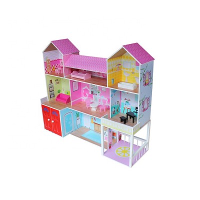 WEIFU Wholesale child wooden loving family pretend play doll house set