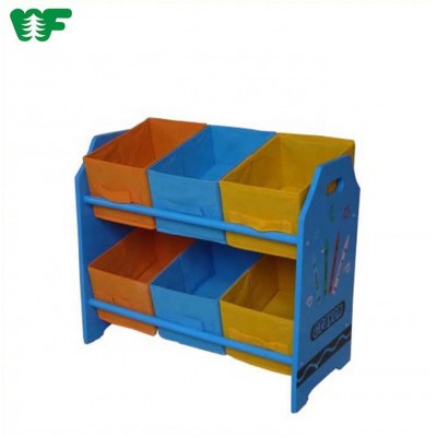 Chinese Factory Kid Book Toy Storage Furniture Wooden Shelf