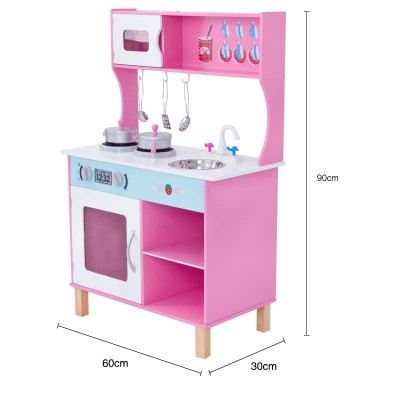 WEIFU MDF kids wooden pretend play kitchen toys