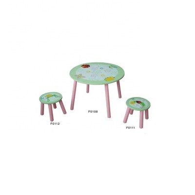 WEIFU Kids Wooden Kindergarten Classroom Furniture child kids wood dining table chair set